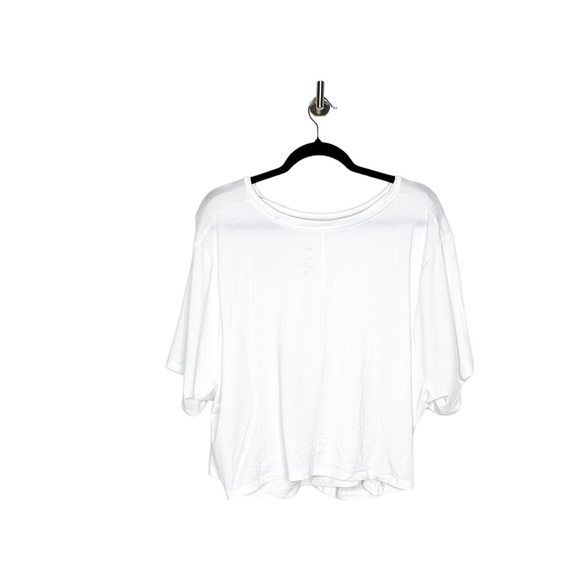 Nike Dri-FIT One Luxe Women's Twist Cropped Short-Sleeve Top  White Size 3X - Picture 5 of 7